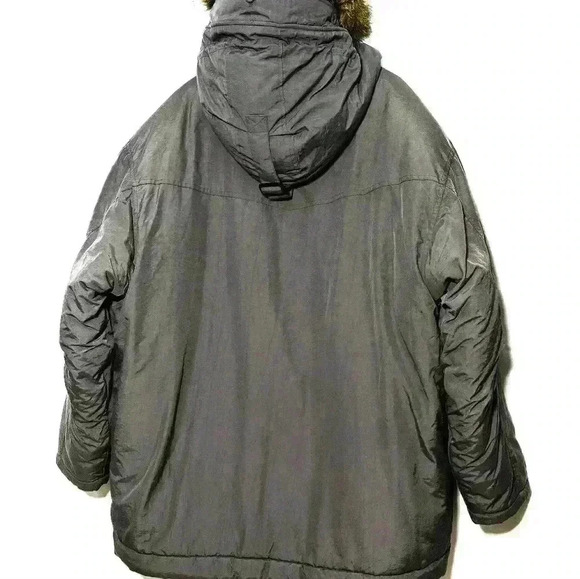 ROOKY Authentic Mens Hooded Grey Nylon Coat with Pockets Galore Size XL - Picture 6 of 10